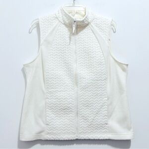Croft & Barrow Women’s White Sleeveless Jacket Vest
